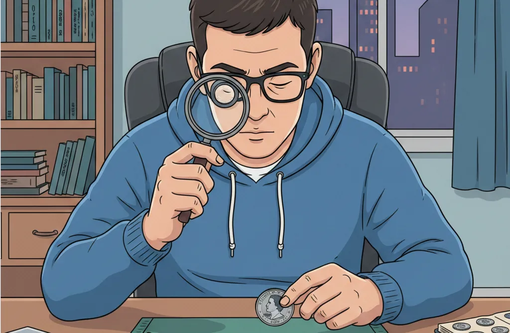 man checks the 2023 Bessie Coleman Quarter errors